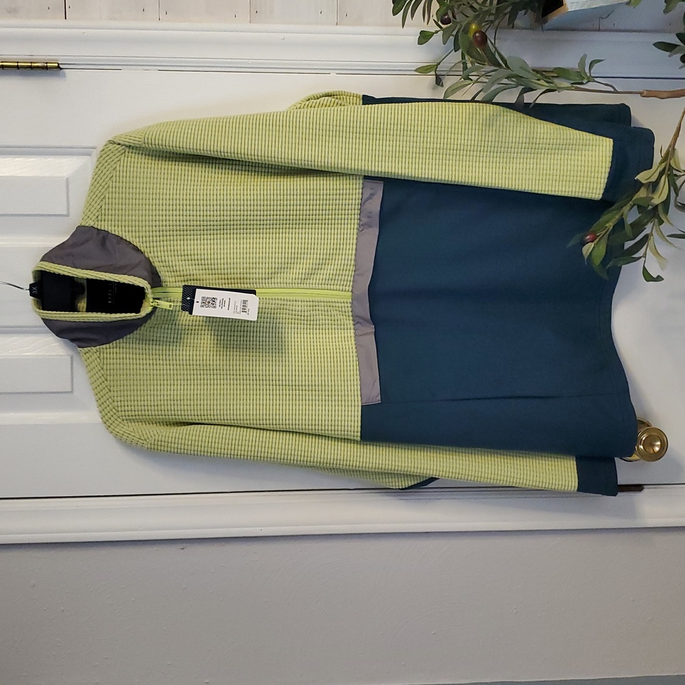 Brand New Reel Life Fleece 1/2 Zip Sunny Lime/Teal. Large.